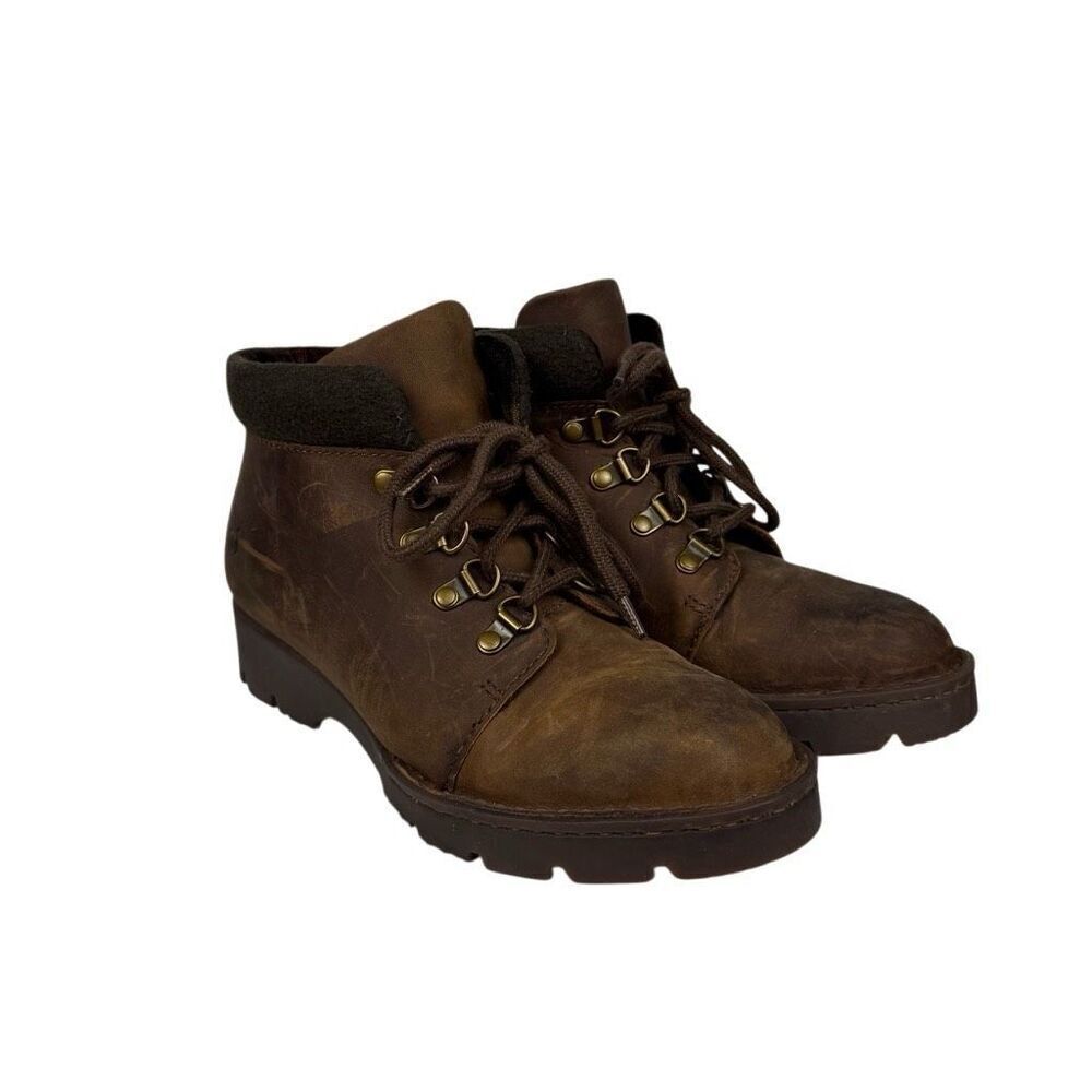 Born Leather Ankle Combat Boots - Women’s 7